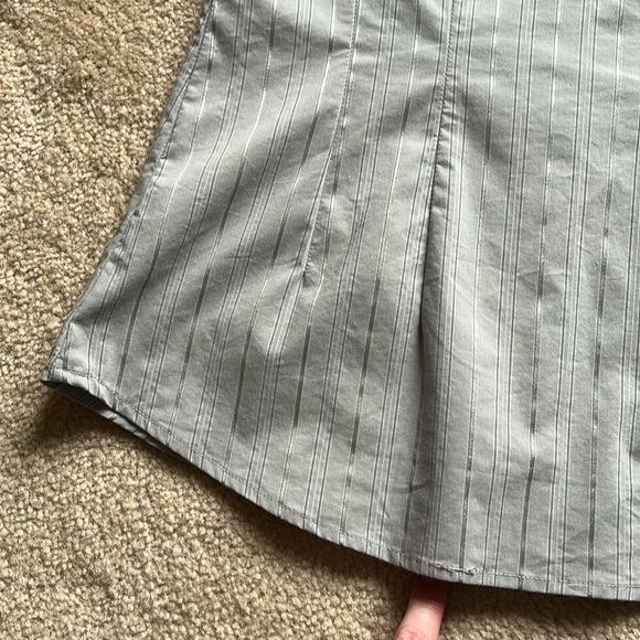 Jacob Connexion Grey/Silver Striped Fitted Button Down Collared Blouse - Picture 11 of 11